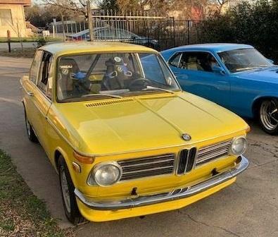 1971 bmw 2002 golf yellow 5 speed, turbocharged efi