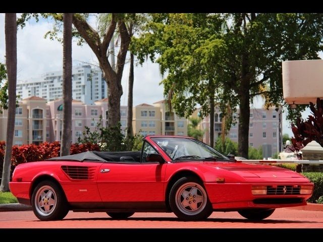 red 1987 convertible black leather serviced with records