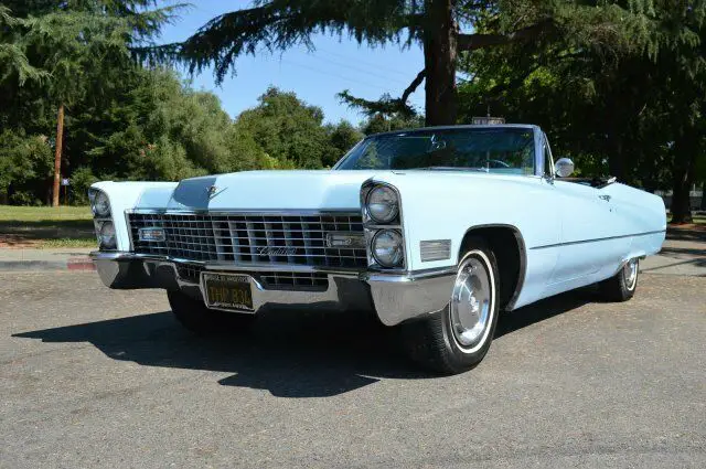 1967 cadillac deville convertible venetian blue venetian blue automatic 0 mile