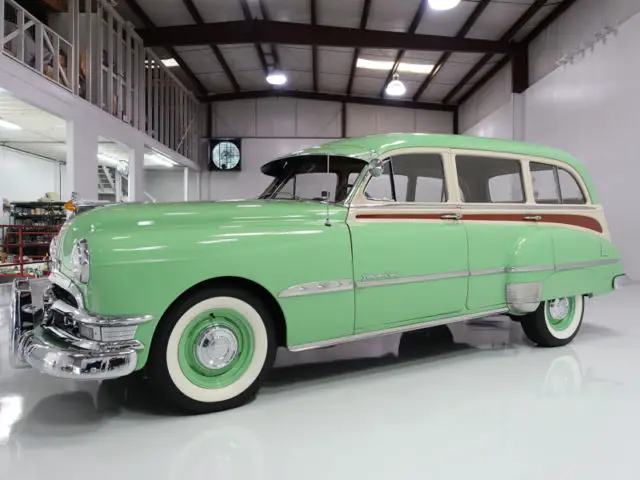 1951 pontiac streamliner eight deluxe station wagon | silver anniversary edition
