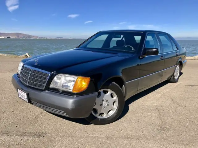 beautiful 1993 mercedes 500sel w140 black/black 69k original miles calif car