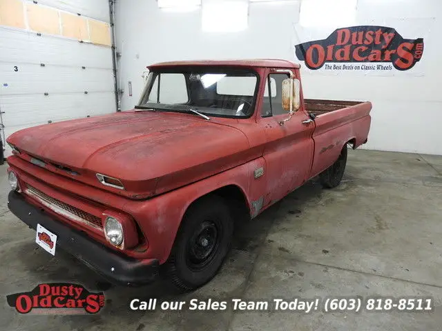 1966 red runs body int good 292 i6 3 on floor!