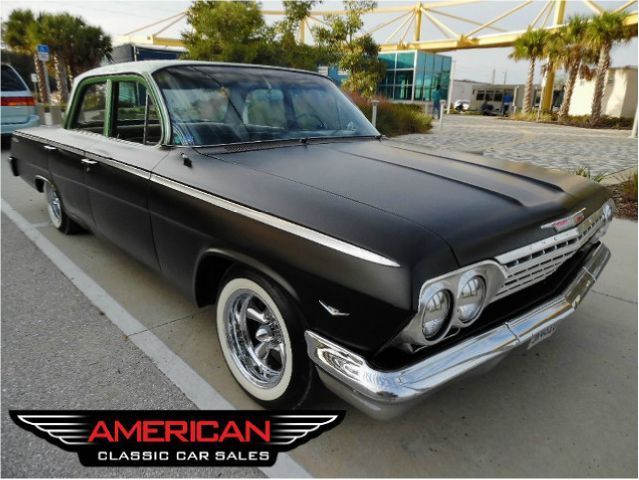 62 bel air (impala sibling) rat rod low ride chrome wheels wide white walls