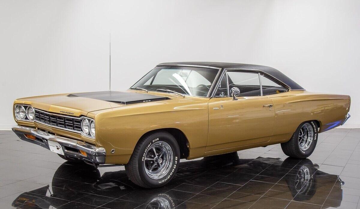 1968 plymouth road runner ember gold metallic over black vinyl