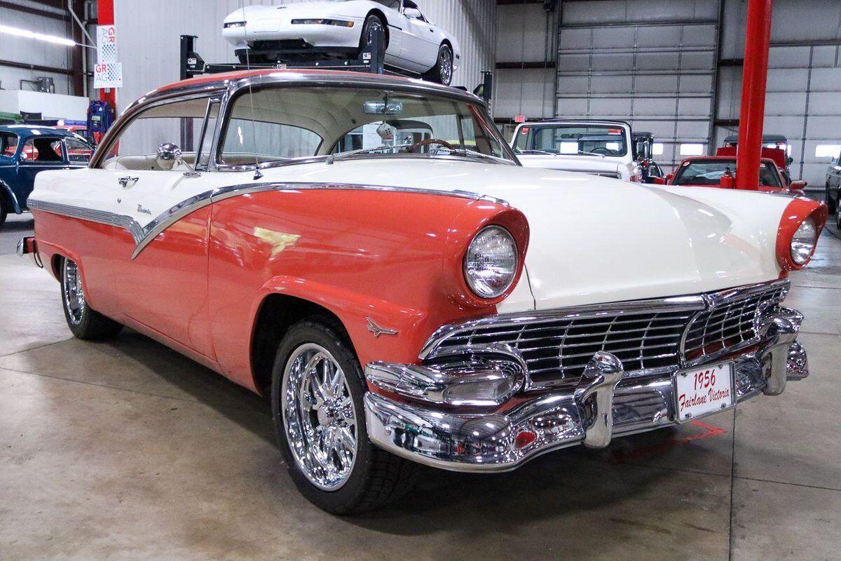 1956 ford fairlane victoria 31051 miles sunset coral and white