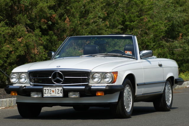 1987 mercedes-benz 560sl rare white/black 67k mile example
