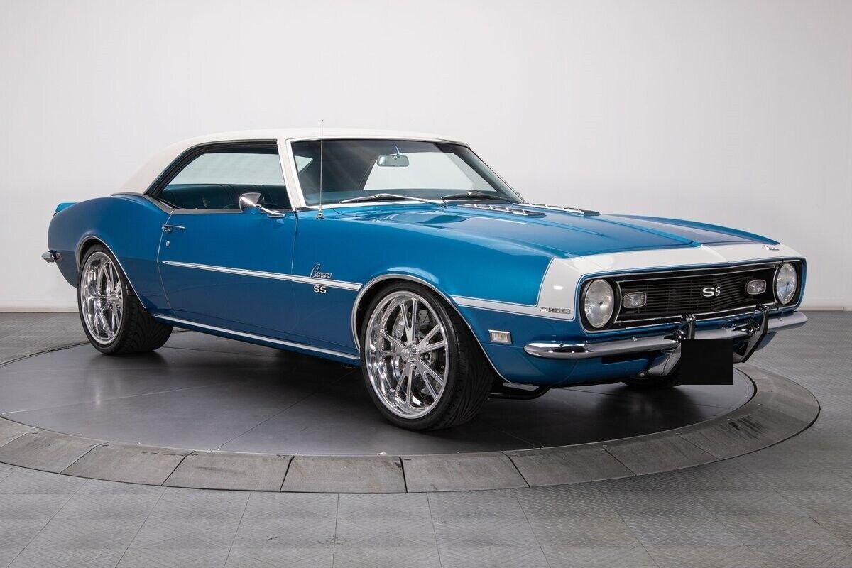 1968 chevrolet camaro blue hardtop 22106 miles