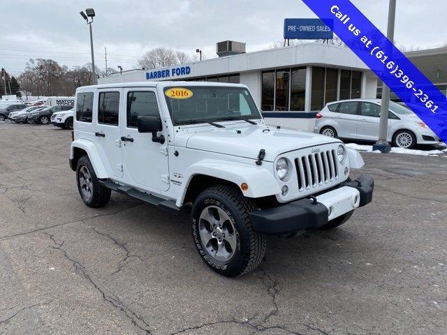 used 2016 jeep wrangler 4wd unlimited sahara holland, mi 49423 for sale in holland, michigan