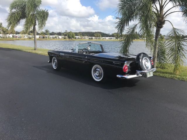 1956 t bird black. with black/white interior