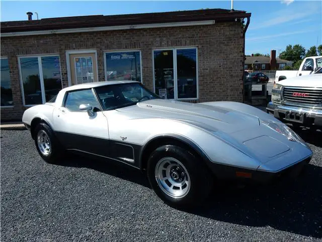 1978 chevrolet corvette 33,445 mi. silver anniversary edition 350 4sp manual