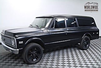 1971 chevy suburban restomod. air ride suspension. v8. matte black. restored
