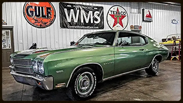70 green all original malibu chevelle auto v8 350 numbers matching wms car show