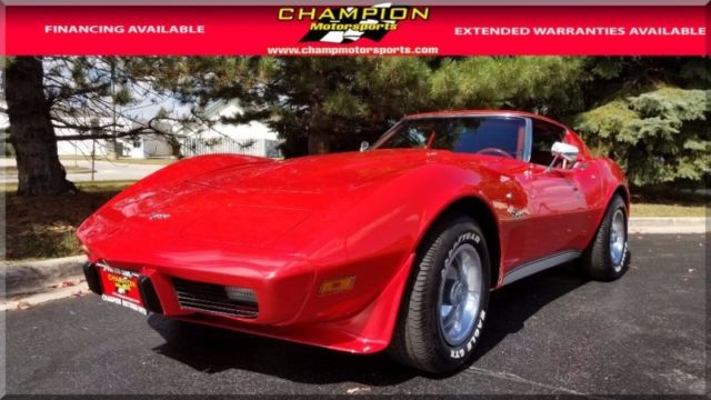 1975 chevrolet corvette stingray 73176 miles millie miglia red classic cars 35