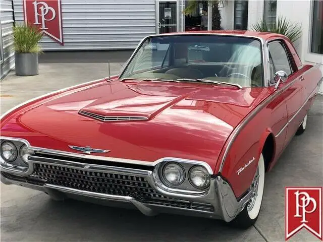 1962 ford thunderbird hardtop, 4,615 miles since restoration, red on tan