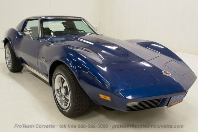 1973 dark blue corvette t-top 454ci