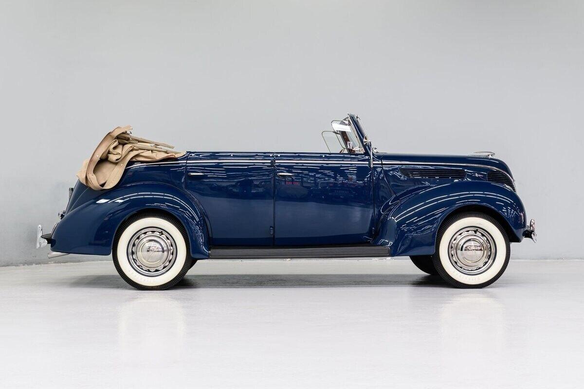 1938 ford phaeton blue convertible 221ci 3-speed manual