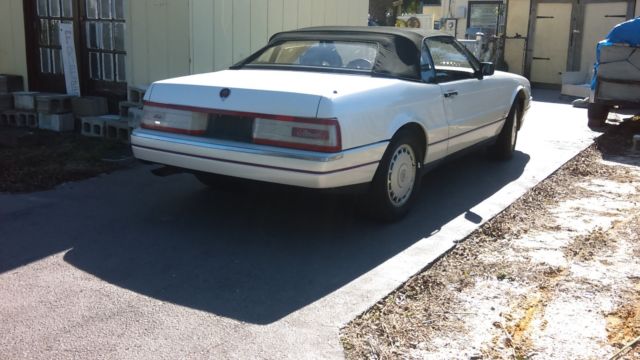 1990 convertible cadillac allante w/ manual, car phone, comp info center