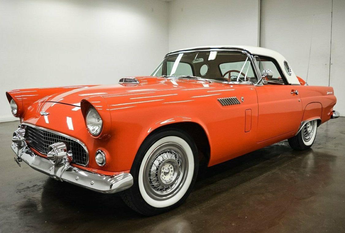 1956 ford thunderbird 56996 miles coral convertible 312 v8 automatic