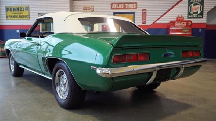 1969 chevrolet camaro (numbers matching) convertible in rally green in homer city, pa