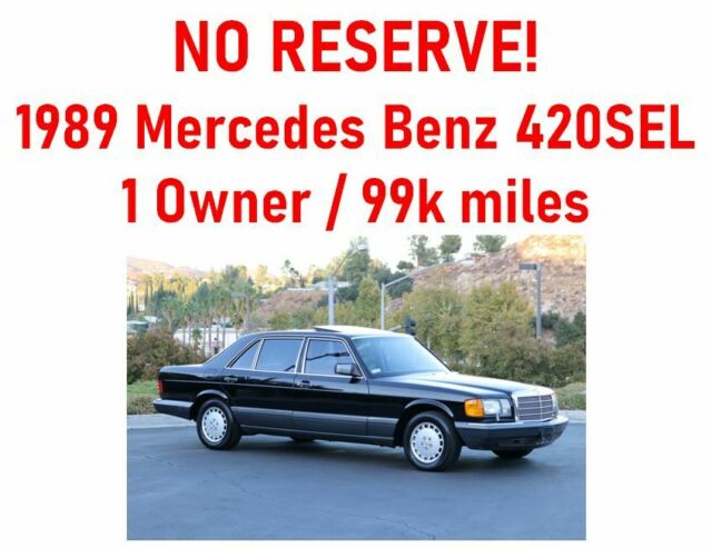 1989 mercedes benz 420sel -- 1 owner! / no reserve / 99k miles!