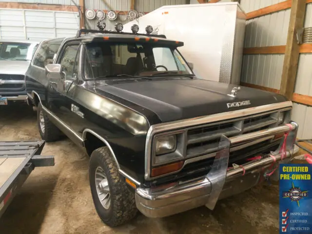1988 dodge ram charger 28625 miles black suv 8 cyl, automatic