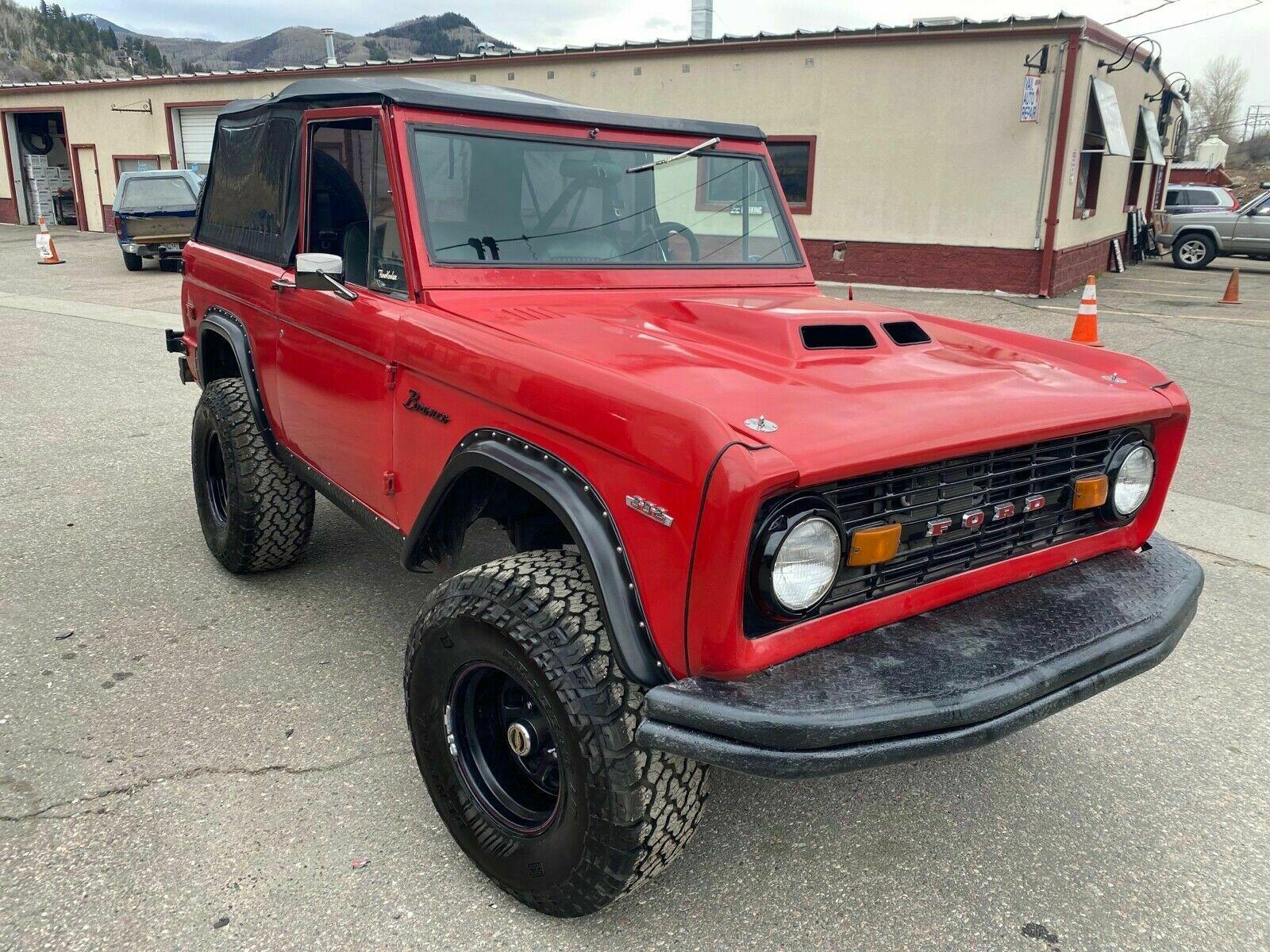 1973 ford bronco pickup red 4wd automatic near mint condition