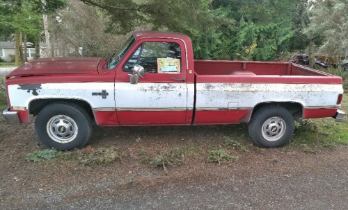 1985 chevrolet 2500 camper special for sale in washington by owner
