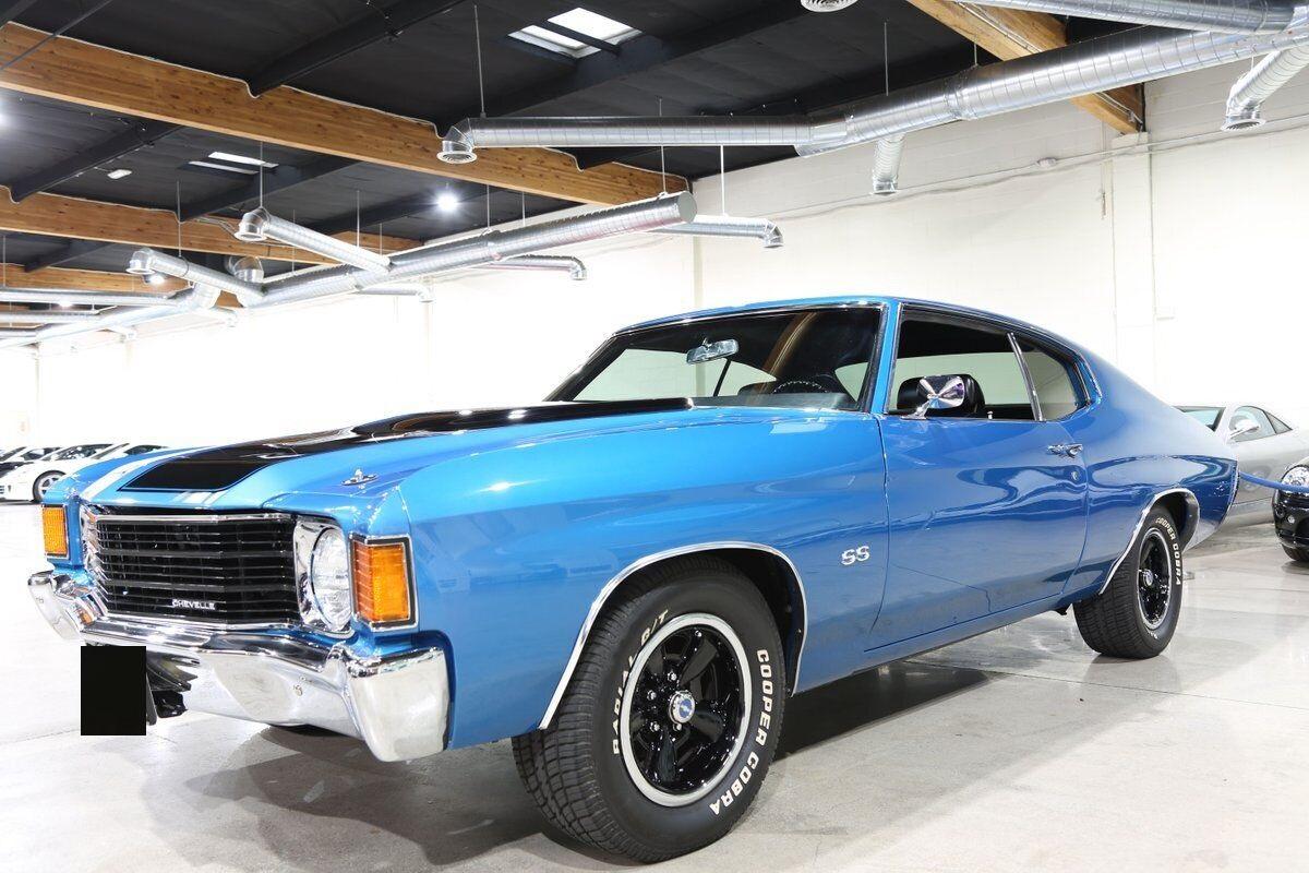 1972 chevrolet chevelle 2266 miles blue coupe v8 automatic