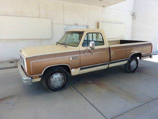 1986 dodge ram pickup rare 4 speed air cond calif truck all original zero rust