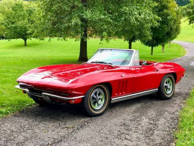 1965 corvette convertible *red/black*rarefactory a/c*automatic*greatdriver*