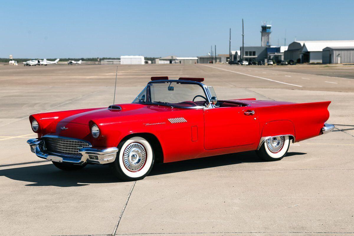 1957 ford thunderbird 39246 miles flame red convertible 312 v8