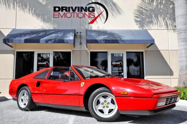 1986 ferrari 328 gts! red/black! spare tire! custom stereo! showroom kept! rare!