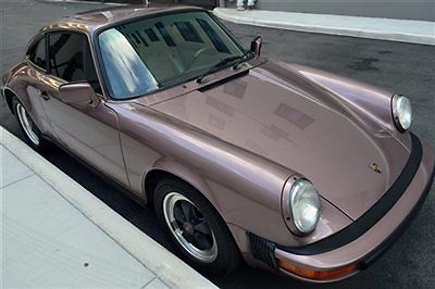 beautiful 1987 porsche 911 g50 carrera coupe - rare cassis red over linen - nice