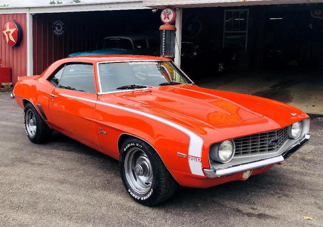 1969 chevrolet camaro 2dr coupe orange 123456 miles