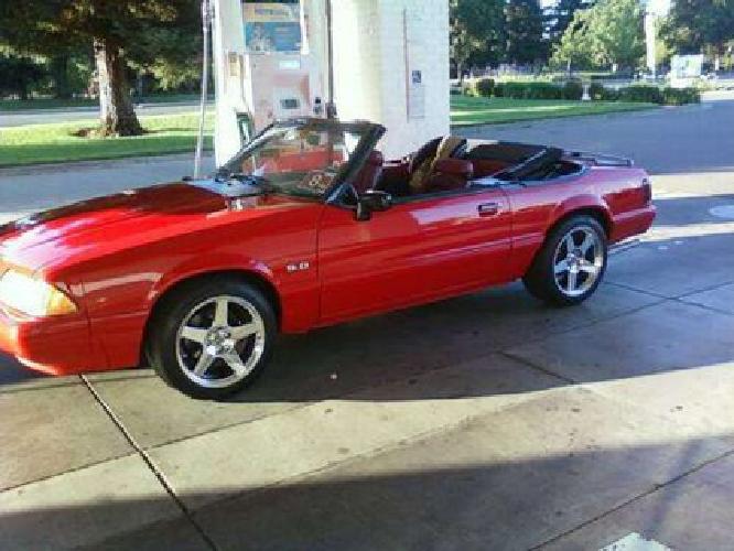 1990 gt mustang convertible-auto rebuilt org 302 engine-red in sacramento, ca