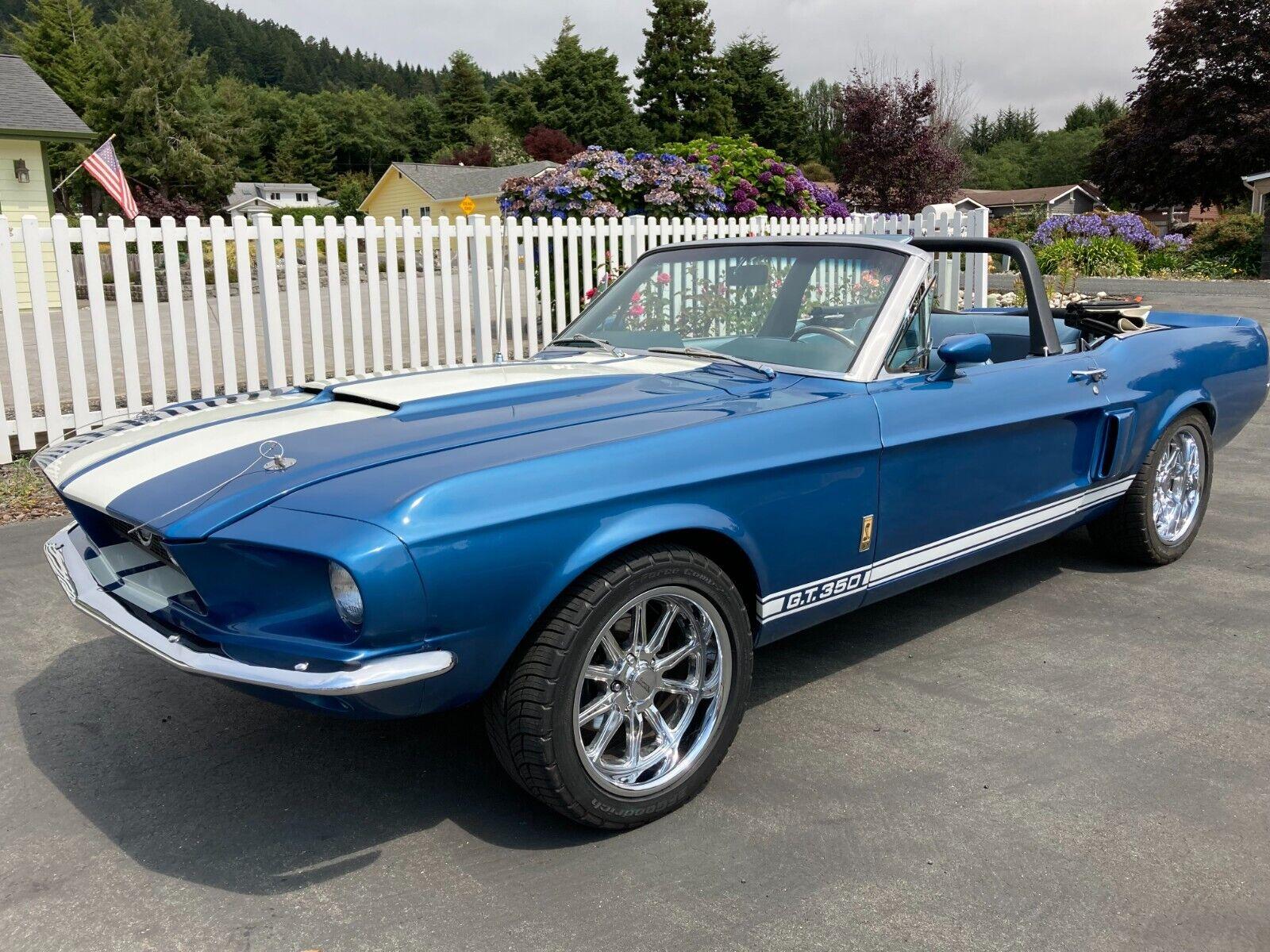 1967 ford mustang shelby gt 350 rebuilt 302 acapulco blue