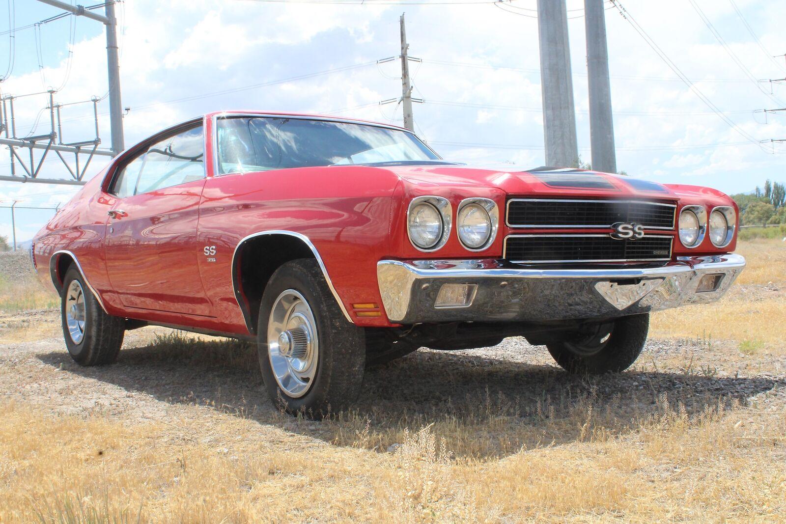1970 chevy chevelle ss red 396 v8 443 miles