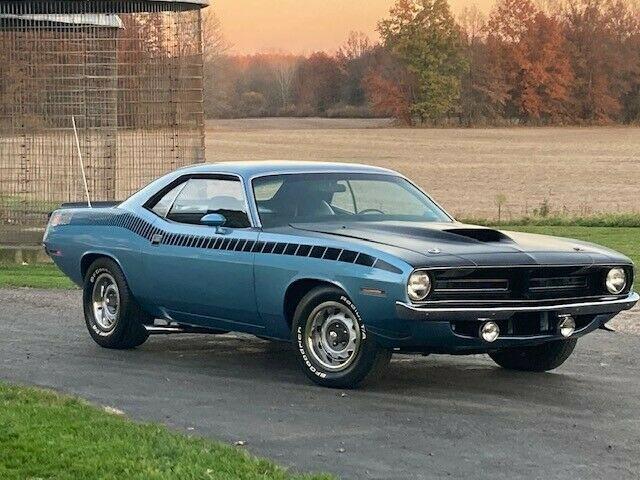 1970 plymouth cuda aar beautiful blue metallic