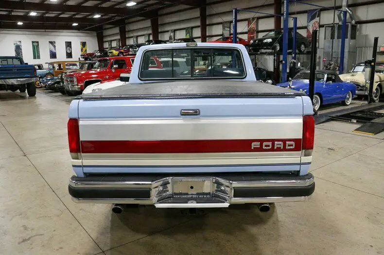 1987 ford f150 xlt lariat 17626 miles blue/white pickup truck 5.8l v8 automatic