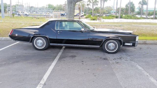 1969 cadillac fleetwood eldorado original no.10 sable black slick-top non vinyl