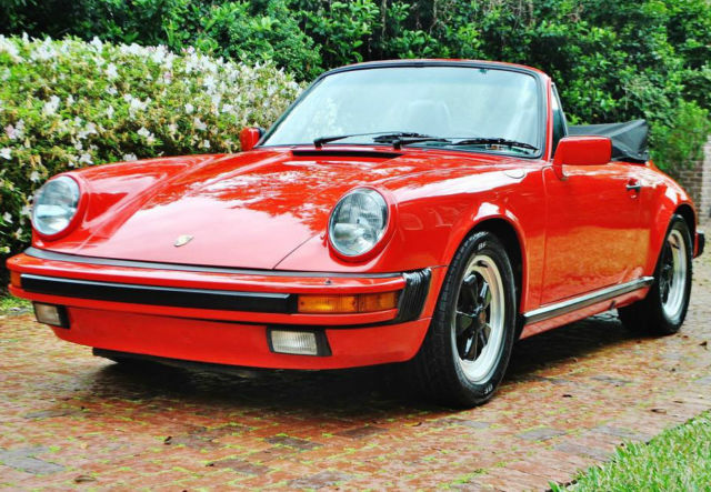 2 owner mint original 86 porshe 911 carrera convertible real 62ks pristine a/c