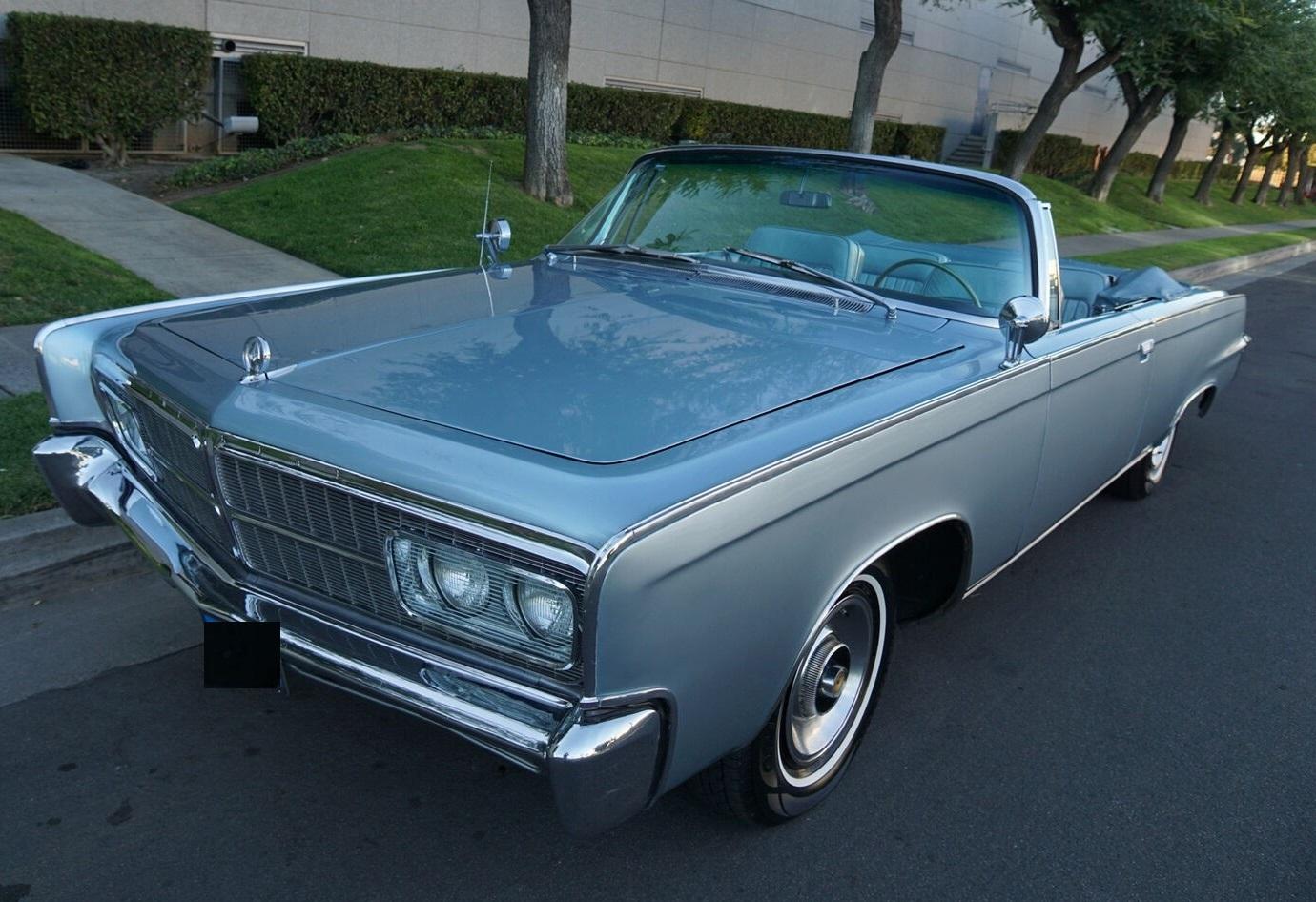 1965 chrysler imperial crown 413 ci 340hp v8 convertible straight and rust free