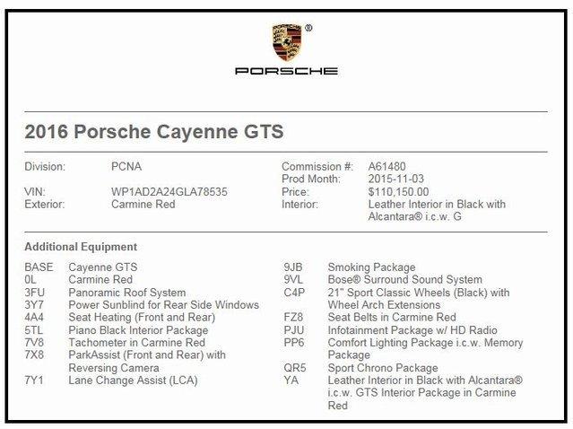 certified 2016 porsche cayenne gts oklahoma city, ok 73114 for sale in oklahoma city, oklahoma