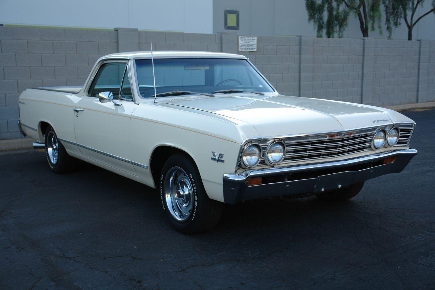1967 chevrolet el camino white with 77710 miles