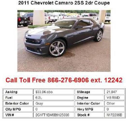 2011 chevrolet camaro 2ss 2dr coupe gray in dallas, tx