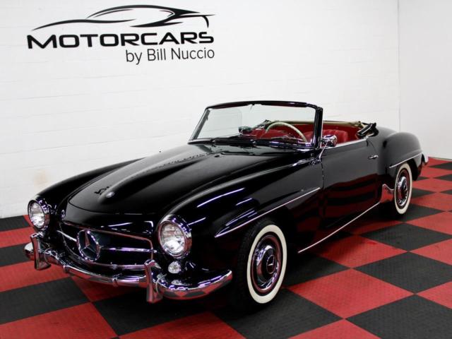 1959 mercedes benz 190sl - black / red - 80k miles - 3rd jump seat! restored!