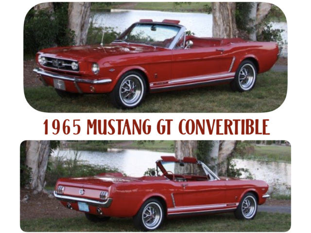 1965 ford mustang convertible gt package 289 auto ac ptop ps rally pack
