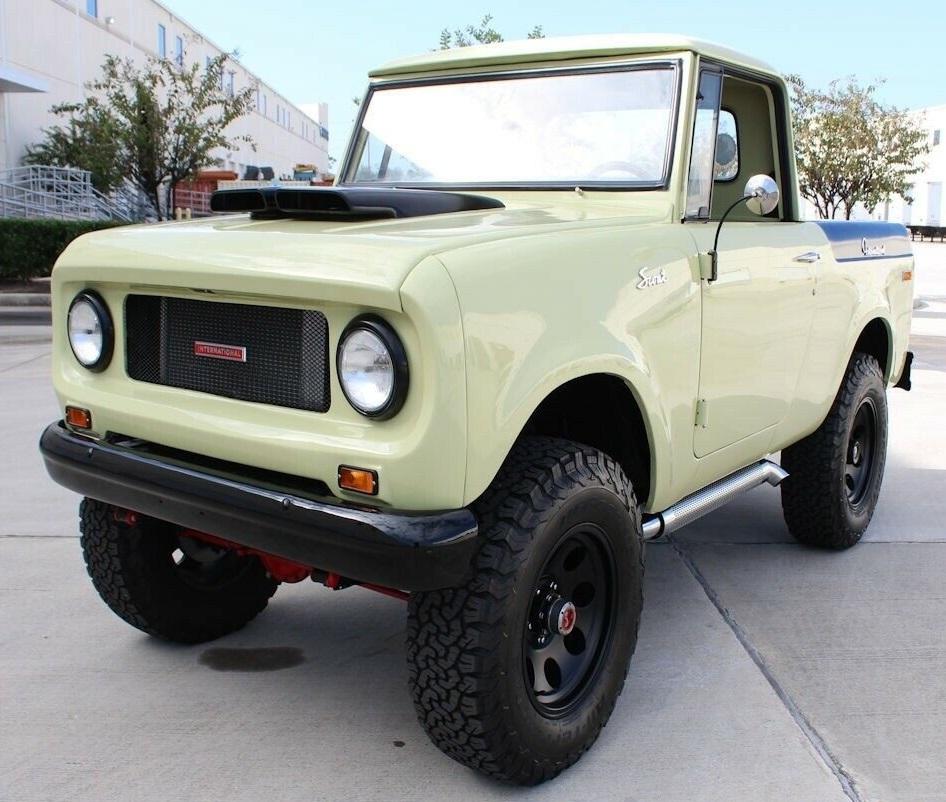 1965 international scout 800 tahitian yellow 304 cid v8 3 speed automatic