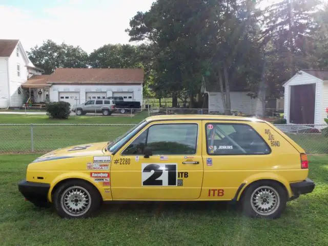 1986 vw volkswagen golf gti scca and chump car racecar with logbooks