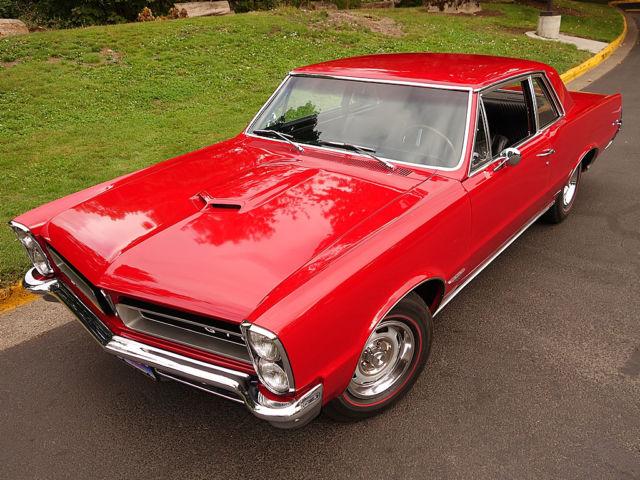 1965 pontiac gto tri power 4-speed red for sale in augusta, maine